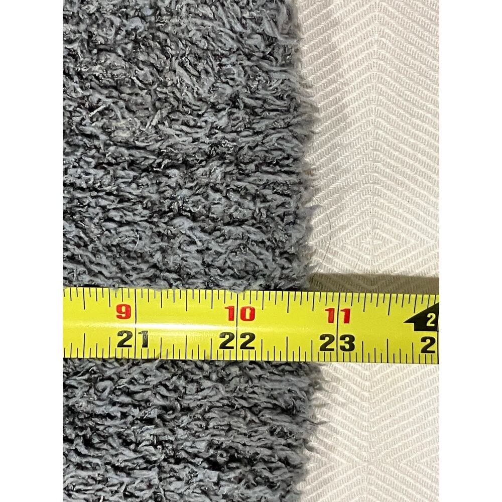 POL Relaxed Gray & White Star Patterned Sherpa Knit Sweater Soft Size M - Picture 6 of 11